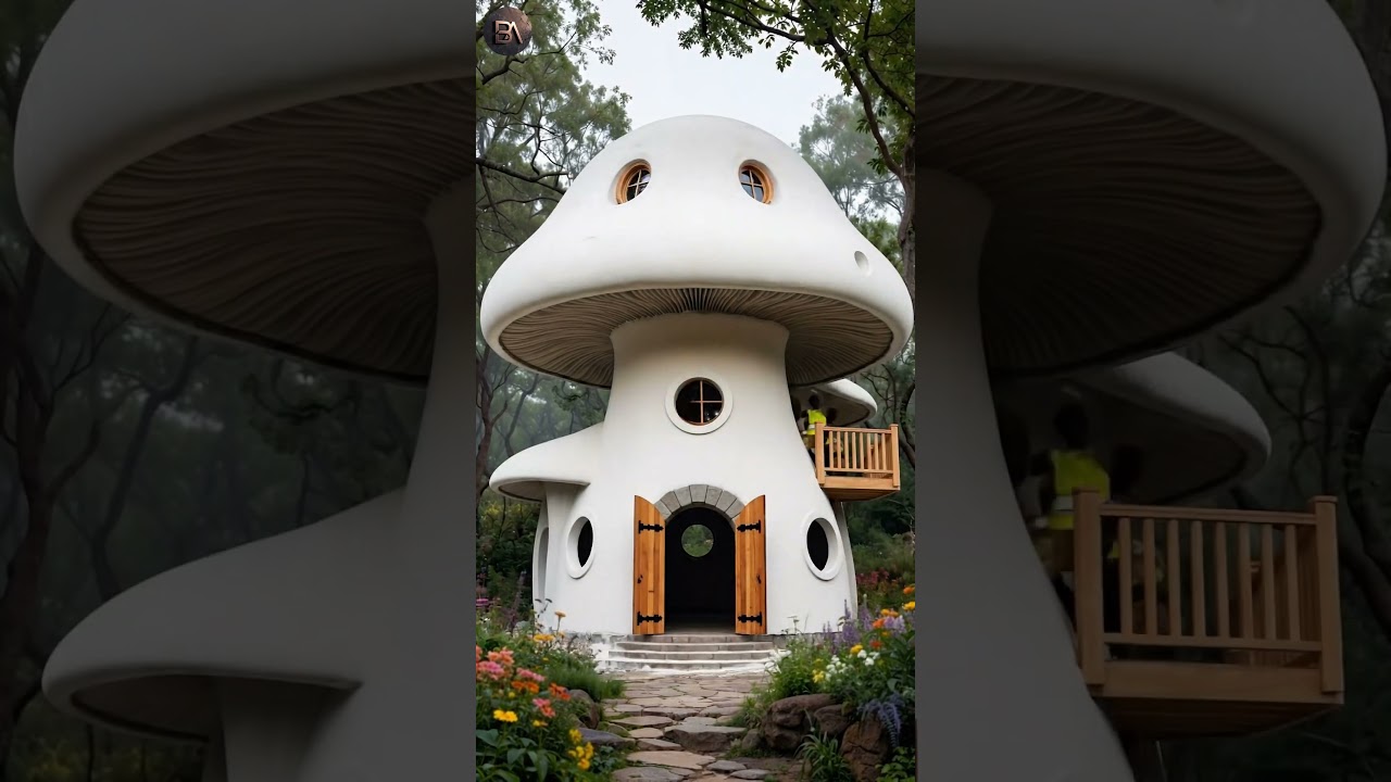 I built a REAL Mushroom House in my garden! 🍄✨ 