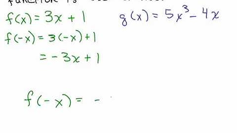 Even/Odd Functions Part 2