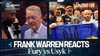 'FURY WON IT BY A COUPLE OF ROUNDS'  Frank Warren immediate reaction after #FuryUsyk