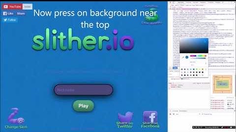 How to change background in slither (NO MODS)