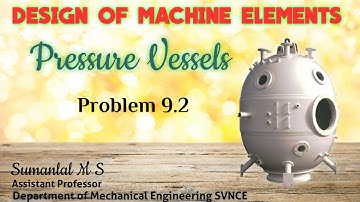 Problem 9.2: Design of Pressure Vessel based on Design DataBook in Malayalam Kerala University - KTU