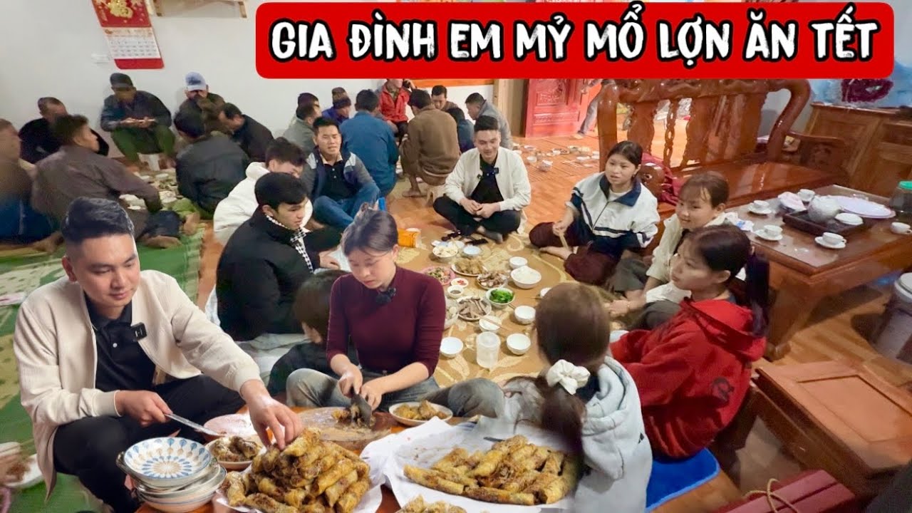 GIA ĐÌNH EM MỶ MỔ LỢN MỜI ANH HUY NÙNG VLOG ĐẾN NHÀ ĂN TẾT