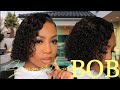 SHORT CURLY BOB! HD LACE FRONTAL WIG INSTALL |Arabella Hair