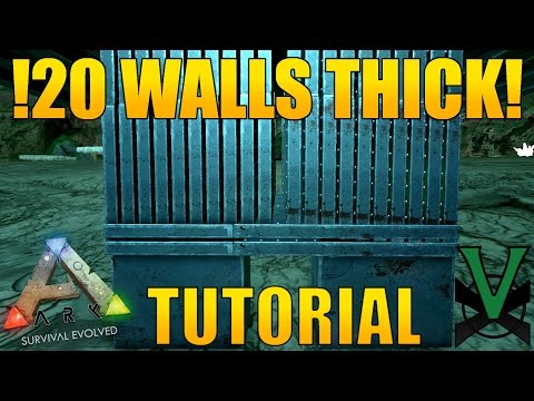 How To Build 20 Walls Thick! | No Mods | PVP Building Tips | Ark: Survival Evolved