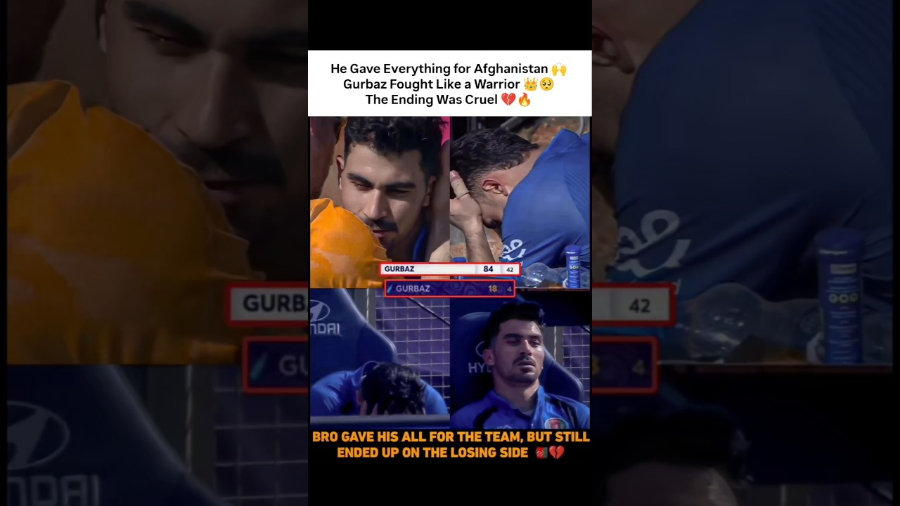Gurbaz in Tears as Afghanistan Falls 4 Runs Short of History 🏆💔 