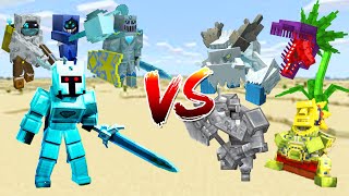 1 VS 1 - Ice Warrior Mobs VS Mowzie's Mobs In Minecraft