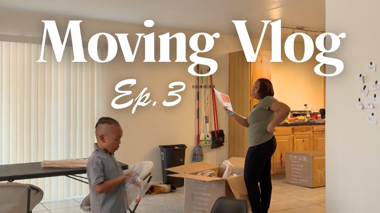 Moving Vlog | Building Our Dining Table & Valentine’s Prep with My Babies ❤️