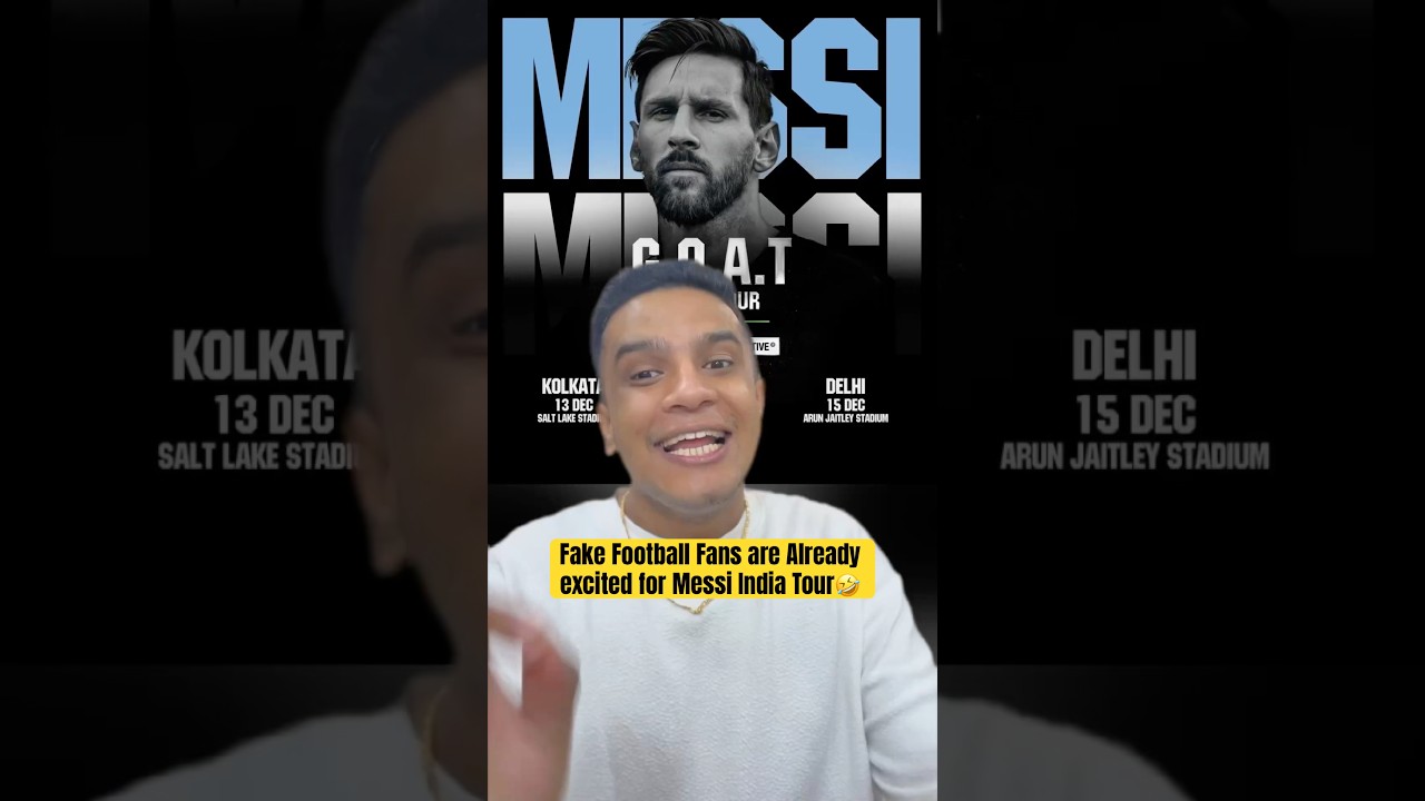Fake Football Fans are excited for Messi India Tour 🤣