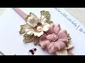 baby headband with pink and white flower - baby headband flower