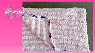 DIY. Preciosa Manta de Crochet Para Bebé // Lovely Crochet Blanket for Baby