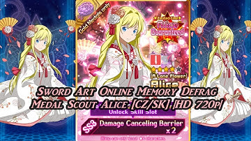 Sword Art Online Memory Defrag - Medal Scout Alice [CZ/SK] |HD 720p|