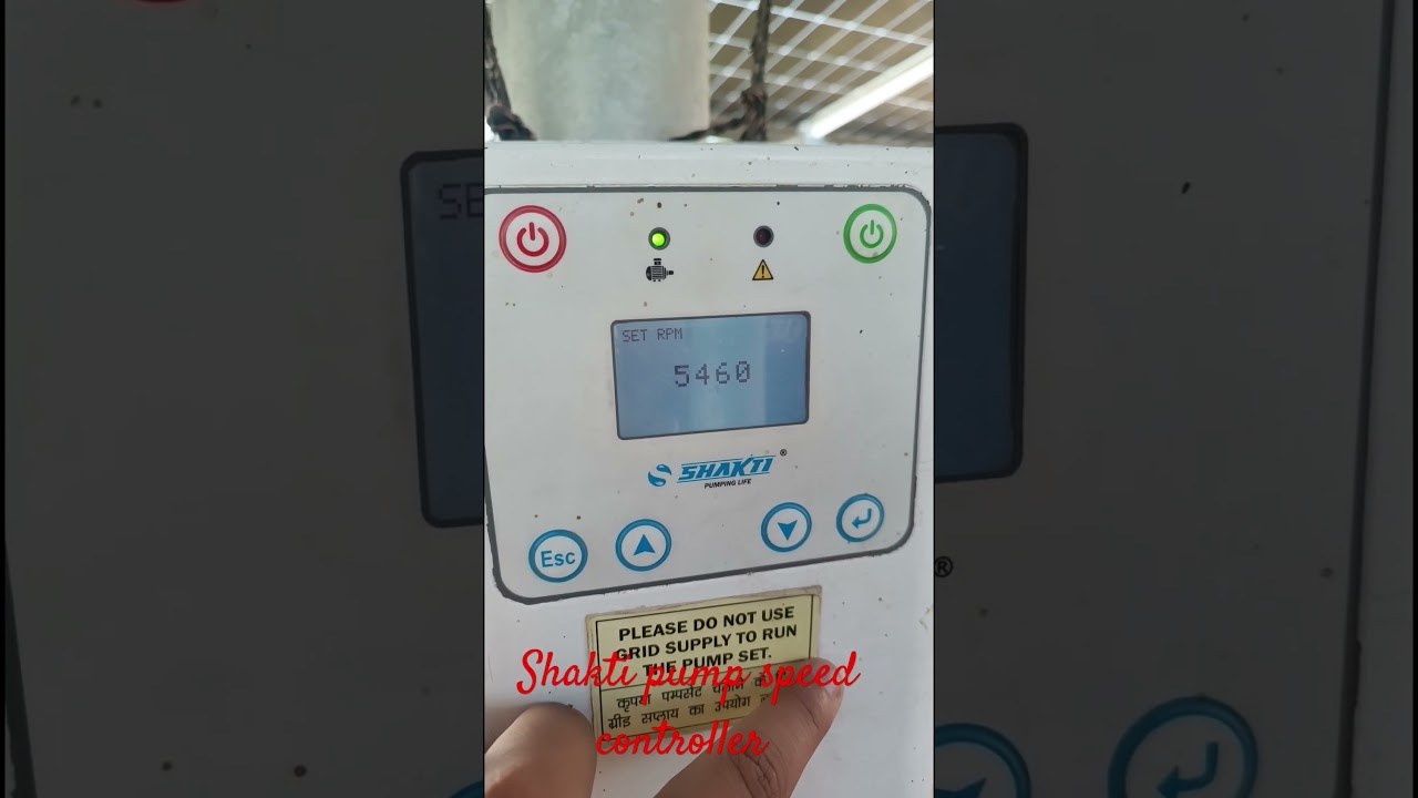 shakti pump speed control 