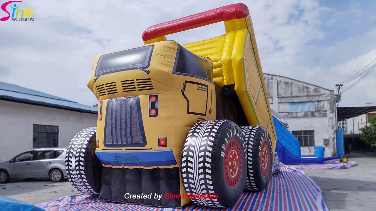 6m high kids party giant inflatable dump truck slide from Sino