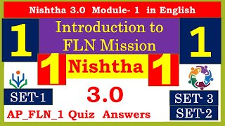 Nishtha 3.0|Nishtha Module 1 quiz Answers in English|Introduction to FLN Mission |AP_Sec_1 quiz key|