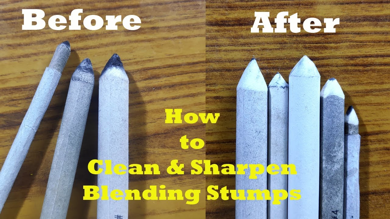 How to clean blending stumps/how to sharpen paper stump 