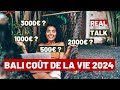 Cot de la vie  bali en 2024   combien a cote de vivre  bali  lets talk about money