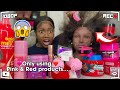 Doing my Mannequin THICK Hair Only using PINK &amp; RED products