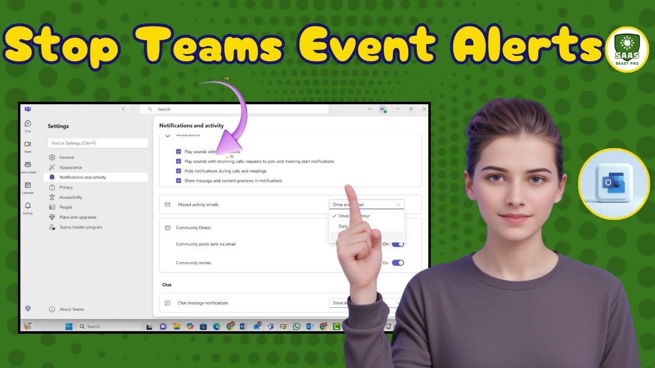 Как запретить Teams отправлять уведомления о событиях Outlook | Очистка почтового ящика (2026)