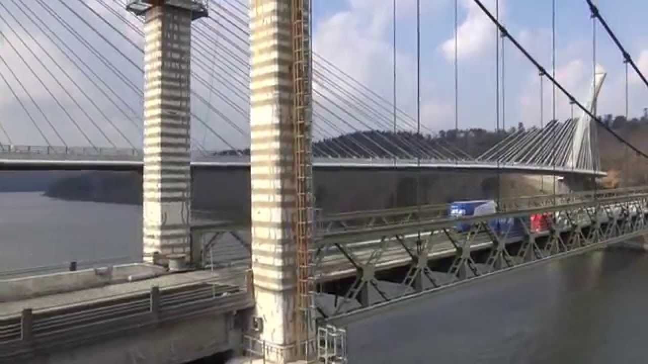 Térénez - Déconstruction de l'ancien pont - Avril 2014