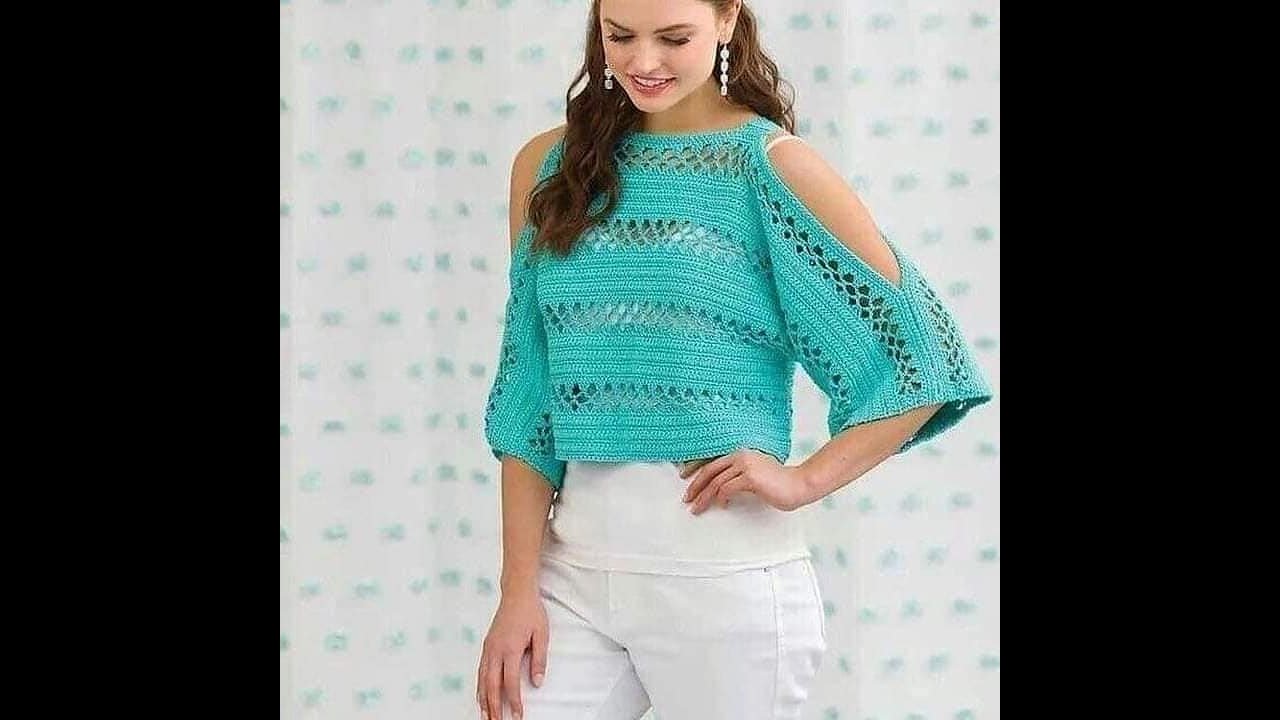 εύκολη πλεκτή μπλούζα με το βελονάκι μέρος 1 by Irene crochet tutorial