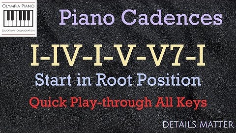 How to Play Piano Chord Progression I IV I V V7 I Cadence Start in Root Position (Play thru) VIDEO 4