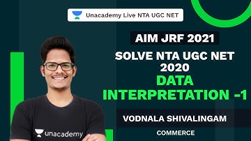 Solve NTA UGC NET | 2020  | AIM JRF 2021 | Data Interpretation -1 | Vodnala
