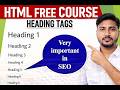 HTML Heading Tags | HTML Course for beginners in hindi  by Deepak Gupta #4