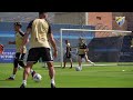Primer entrenamiento de Aznou, Berrocal y Cajuste