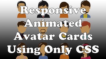 Responsive Animated User/Avatar Cards/Testimonials Using Only HTML and CSS (Quick 8 Minute VIdeo)