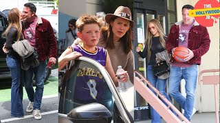 JENNIFER LOPEZ AND BEN AFFLECK SHARE AN AIR KISS WHILE ARRIVING AT THE YMCA IN SANTA MONICA!