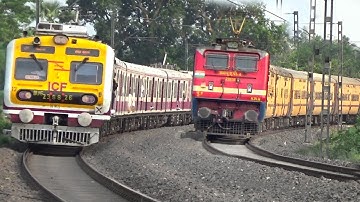 Furious Speedy ICF Medha EMU & Teesta Torsa Express Crossing Huge Curve Back to Back | ER
