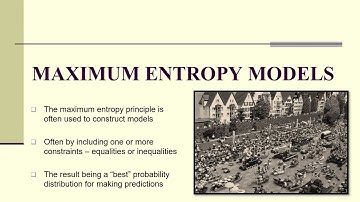 APM5-4: Maximum Entropy Models