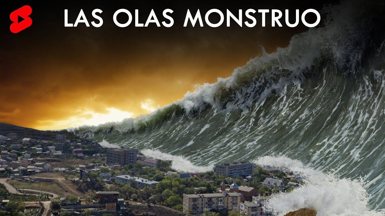 🌊Las OLAS MONSTRUO / +30 METROS DE ALTURA #shorts
