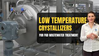 Low temperature crystallizers for limestone flue gas desulfurization (FGD) wastewater treatment
