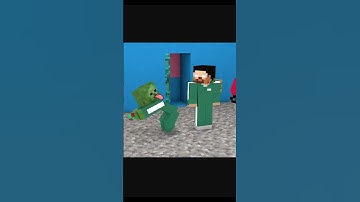When Zombie and Herobrine Plays The Squid Game Marbles |  Minecraft Animations