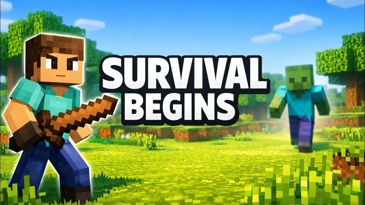 Minecraft Survival Series Part 1 | First Day in Minecraft Hindi 🔥 - YouTube
