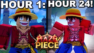 I Spent 24 Hours As Luffy In Roblox Haze Piece... Here's What Happened!