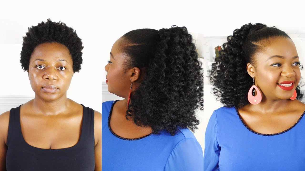 EASY SLEEK LOW PONYTAIL ON SHORT HAIR - YouTube