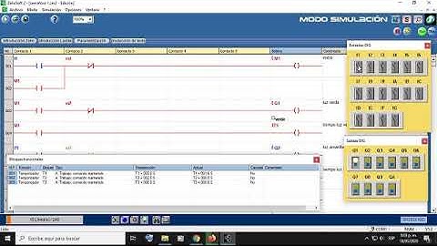 semáforo en PLC con pulsador de inicio y restaure - Zelio Soft