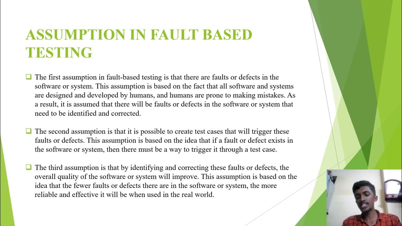 OVERVIEW, ASSUMPTIONS IN FAULT BASED TESTING - YouTube