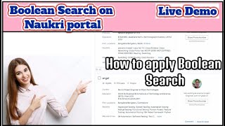 How to apply Boolean Search on Naukri Portal II In Eng