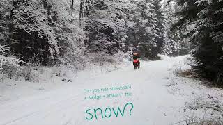 Ebike pulls sledge Vector Vortex