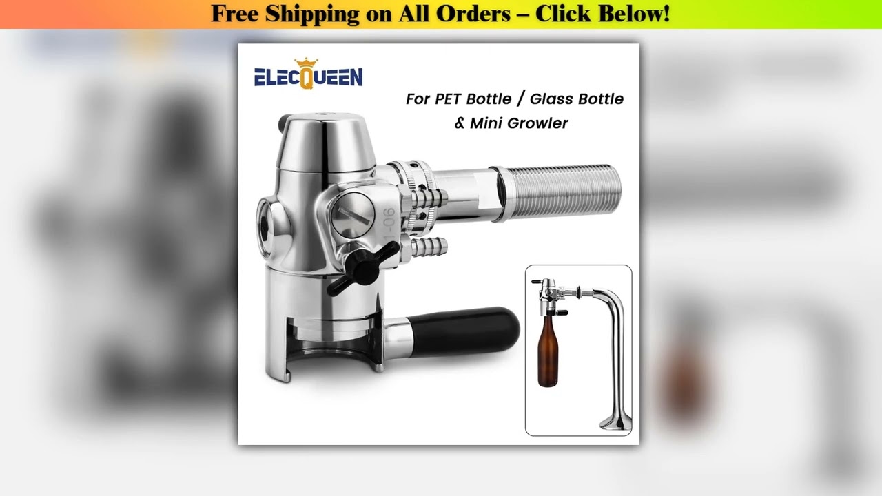 No-foam Bottles Filling Stainless Steel Beer Tap Defoamer, Professional Homebrewing Bottle Filler