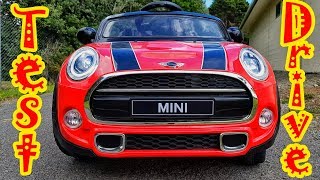 Mini Cooper electric car test drive - Let's have fun outdoors Power Wheels toy car