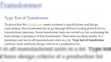 Transformer Testing | Type Test | Routine Test.