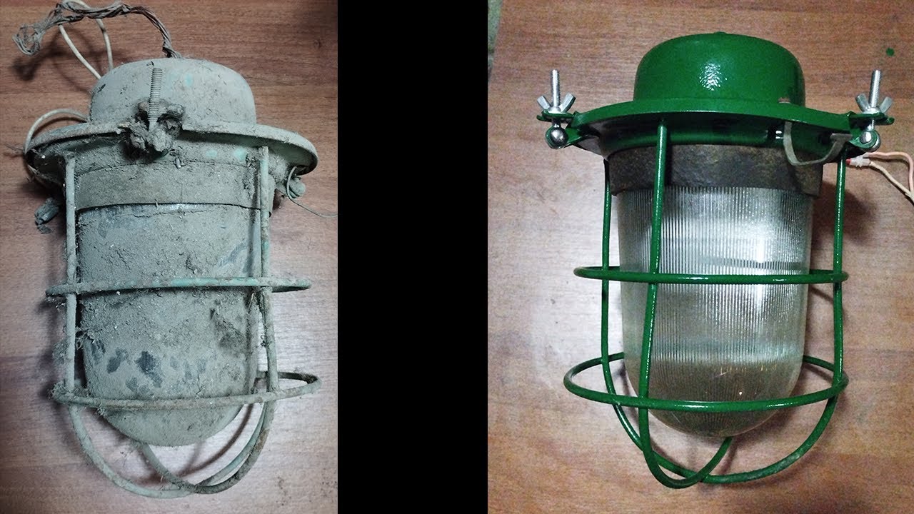Restoration. New life for old USSR factory lamp - YouTube
