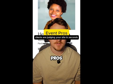Event Pros- Your Site Is Being Judged FAST