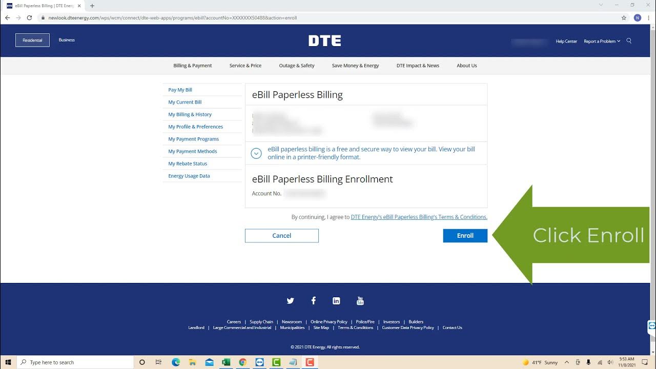 How to turn on paperless billing in DTE YouTube
