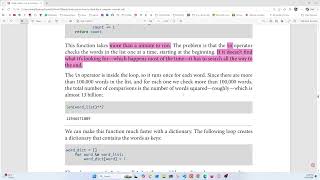 Think Python - Chapter 10 | Dictionaries | study with me