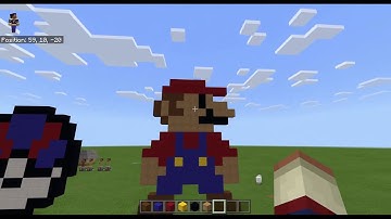 Minecraft Pixel Art: 8bit Mario!